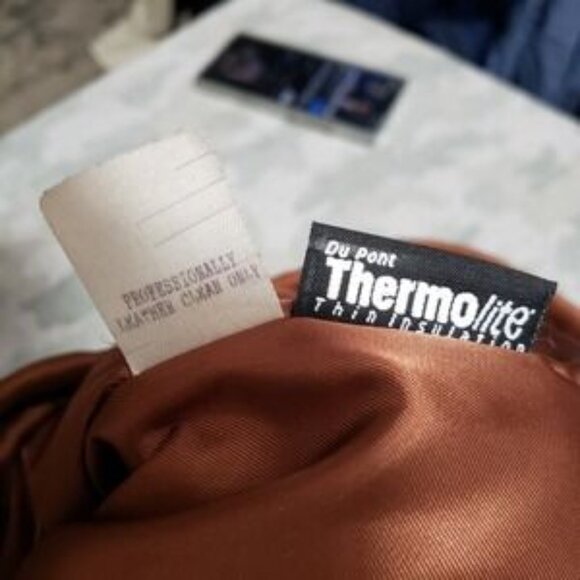 Vintage Fur Creation Jacket Womens Large Brown Leather Thermolite Full Zip - Picture 5 of 9